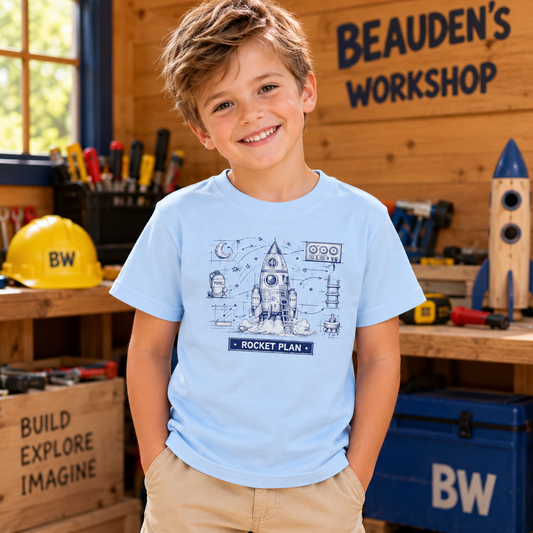 Toddler "ROCKET PLAN"  jersey t-shirt